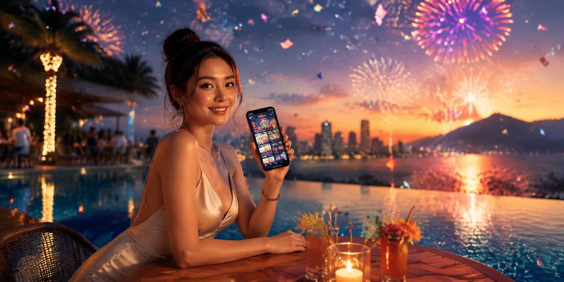 Người dùng tại Đà Nẵng sử dụng app casino trực tuyến trong quán cà phê buổi sáng