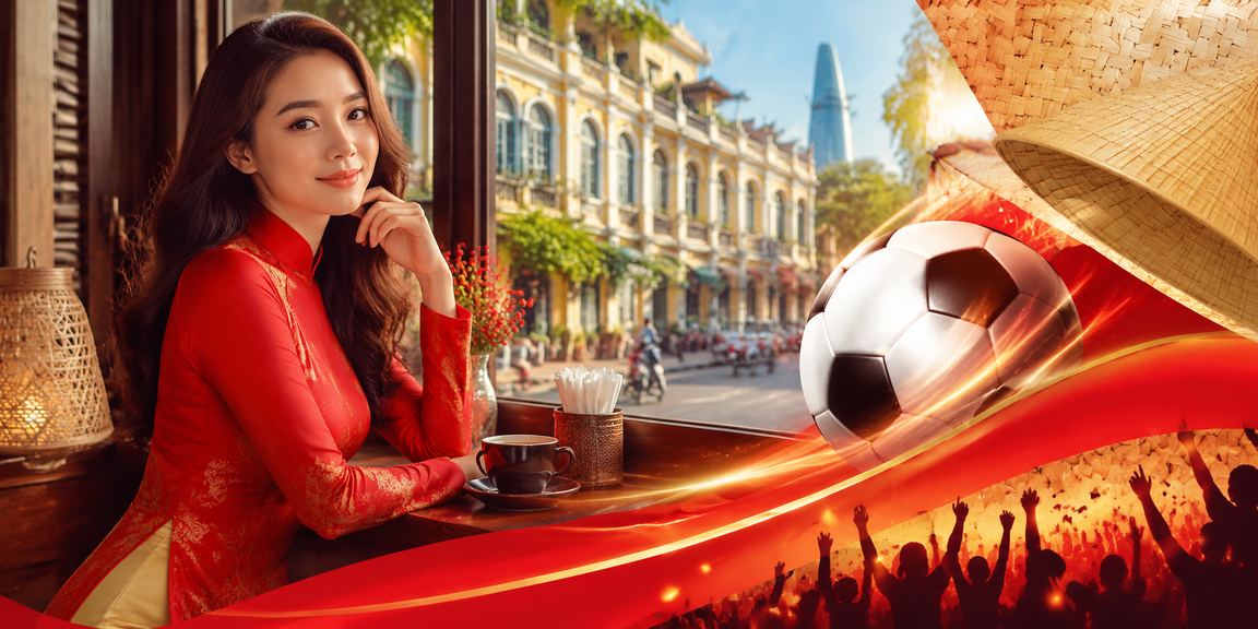 Cổ động viên bóng đá tại TP.HCM xem kèo cá cược trên điện thoại trong trang phục áo dài
