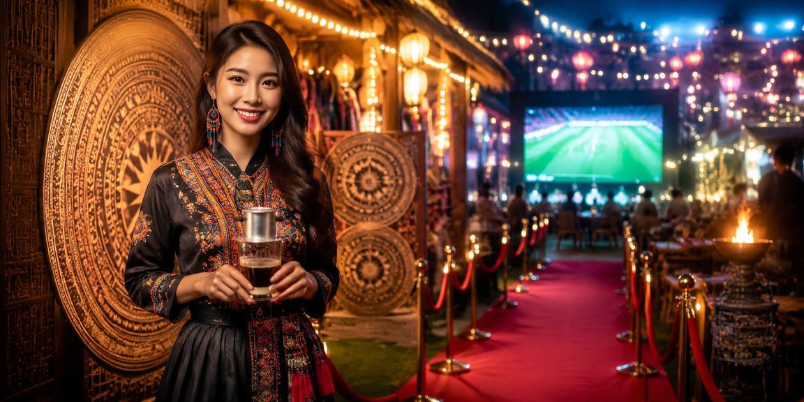 Người chơi xem bóng đá và đặt cược tại Sa Pa với ly cà phê trên tay